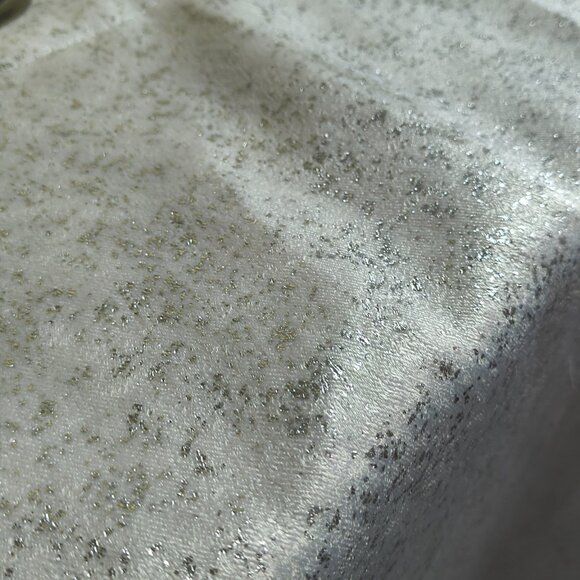 White + Silver Glitter Curtains (2-Panel Set) | 63" Each | Total 126" | $8 - Picture 4 of 6